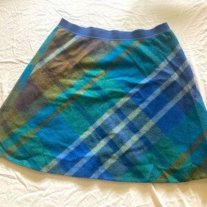 NWOT Lands End midi plaid skirt